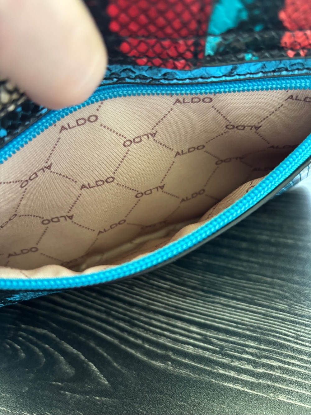 Aldo Glendaa Multicolor Snake-Effect Top Handle Satchel with Tassel SKU 31 - Picture 8 of 11